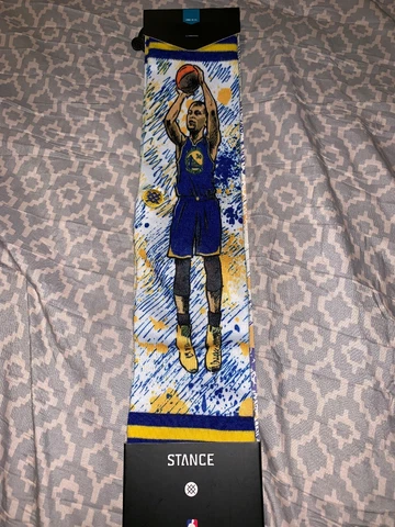 Stance 548 Steph Stephen Curry Golden State Warriors NBA Socks Mens L 9-12 NWT Cover