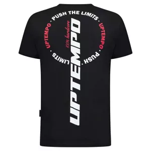 T-shirt uomo UPTEMPO ""Round"" | nero black logo Gabber Hardcore - Foto 1 di 3