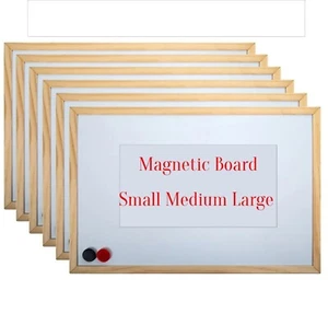 Magnetic Notice Board Small Medium Large Dry Wipe White Board Home School Office - Picture 1 of 19