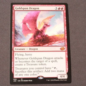 Goldspan Dragon 550 Magic The Gathering Jumpstart 2022 Mythic casi nuevo - Imagen 1 de 6