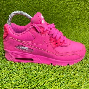 Nike Air Max 90 Girls Size 4.5Y Pink Athletic Running Walking Shoes Sneakers - Picture 1 of 12