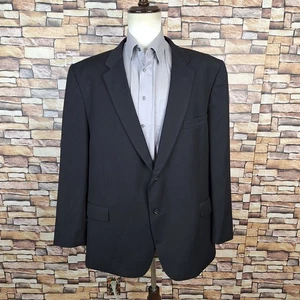 John Bartlett Blazer Jacket Mens 52R Black Single Vented - Picture 1 of 7