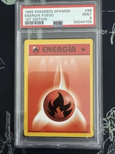 PSA 9 Mint 1st Edition Fire Energy 1999 Pokemon Base Set SPANISH #98 - Picture 1 of 2