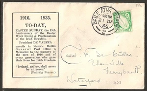 IRELAND 1934 SG71a on 1935 EASTER RISING cover 21st Apr cancel, significant date - Picture 1 of 2