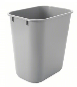 Rubbermaid Small Waste Basket Gray Rectangular 3 lb Capacity 12 Cans - Picture 1 of 3