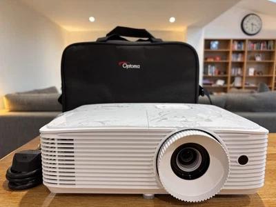 Optoma HD27e 3,400 Lumens 1080p Home Cinema Projector Full HD 3 Hours Used HDMI - Image 1 of 4