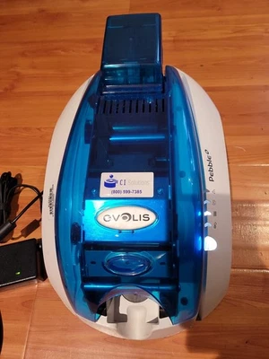 Evolis Pebble 4 Basic  PBL401OCU Thermal Single-Sided ID Card Printer - Image 1 of 4