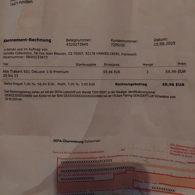 Modellauto 1:8 Trabant 601 de Luxe hachette Bausatz mit Hänger - Bild 1 von 3