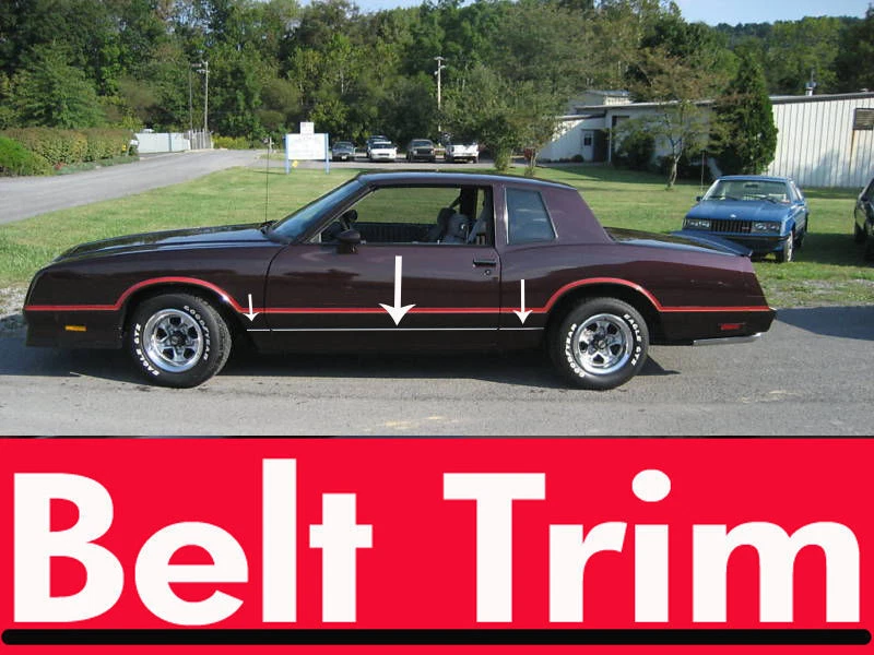 For Chevy MONTE CARLO z34 CHROME SIDE BELT TRIM DOOR MOLDING 1981 - 1988 - Image 1 of 1