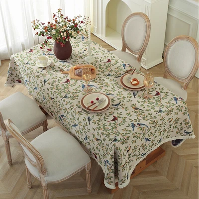 Oil Painted Tablecloths Dining Table Cloths Rectangle Tablecloth Tablecloths - Image 1 of 4