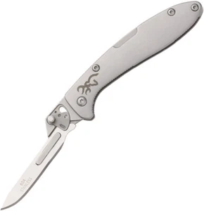Browning Scalpel Linerlock Stainless Folding 420J2 Steel Pocket Knife 0463B - Picture 1 of 3