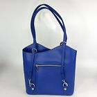 NEW Blue Tuscany Leather Patty Saffiano Convertible Bag Purse Backpack Italy
