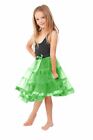 18" Girls 2 Layers Green Petticoat TuTu Skirt Xmas Christmas Fancy Dress Party