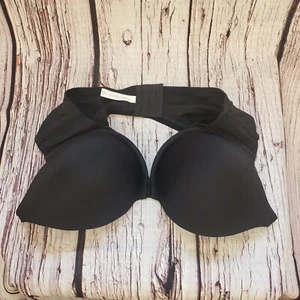 Sujetador Cacique 44D Negro Boost Plunge Nylon Spandex Con Aros - Imagen 1 de 5