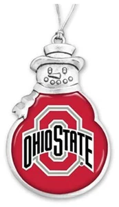 57470 Ohio State Buckeyes Equipo Muñeco de Nieve Logo Ornamento - Imagen 1 de 1