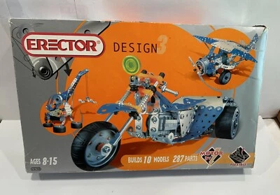 Meccano Design 3 Erector Set Model 6700 Motor Wheels Instructions Etc - Image 1 of 4
