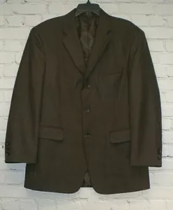 J. Ferrar Mens Three Button Black Brown Tri Blend Size 40 R Suit Coat Blazer - Picture 1 of 12