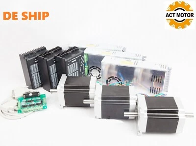 3Axis Nema34 Stepper Motor 878oz-in 2A ∅14mm  34HS9820B 100mm&Driver Control CNC - Bild 1 von 4