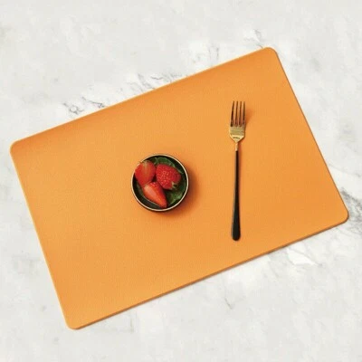 1PC Nordic Style Placemat Faux Leather Oil-proof Waterproof Non-slip Mat - Image 1 of 4
