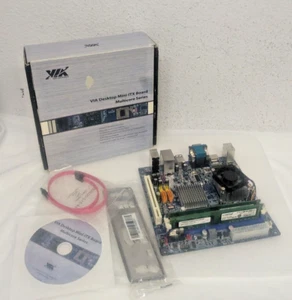 Via Technology VE-900 Mini-ITX Motherboard + Sata Cable + O/I Shield - Picture 1 of 16