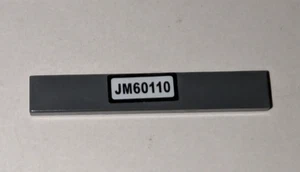 Lego Dark Bluish Gray 1x6 TILE With JM60110 License Plate Vehicle Piece Part Car - Picture 1 of 2