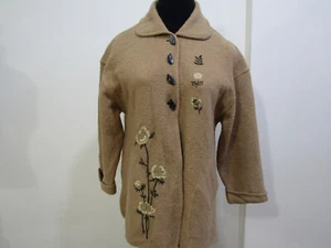 Temps Altuel100% Wool Buttoned Cardigan Chest Size 48/50 UK 20/22 Sku 6351 - Picture 1 of 16