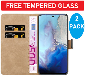 Wallet Leather Case for OnePlus 8T Flip Cover & Glass Screen Protector