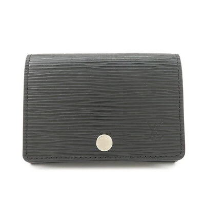 Louis Vuitton Epi Enveloppe Culte Du Visite Card Case Noir M56169 Auth Used F/S - Image 1 of 4