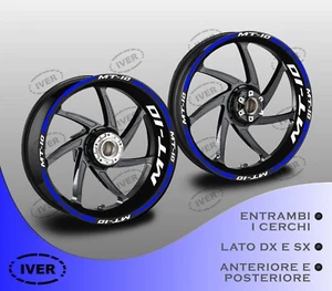 Adesivi cerchi moto yamaha mt10 mt-10 blu - Picture 1 of 3
