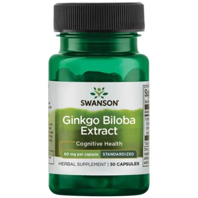SWANSON GINKGO BILOBA EXTRACT 60 MG 30 KAPSELN