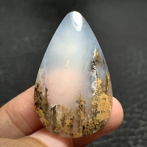 Sagenit Achat Cabochon 39x24x7mm hochwertig 51 ct - Bild 1 von 6