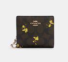 NWT Coach X Peanuts Snap Wallet In Signature Canvas With Woodstock Print C4592