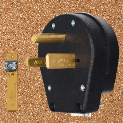 NEMA 6-50P Plug, Straight Blade Heavy Duty Angle Plug, 30 Amp 50 Amp 250V, MICMI - Image 1 of 4