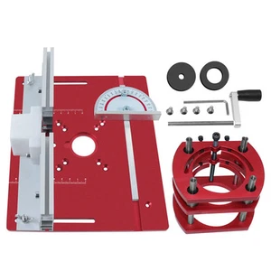 Holzbearbeitung Router Lift Kit - Aluminium Frästisch Einsatzplatte mit Gehrungslehre  - Bild 1 von 16