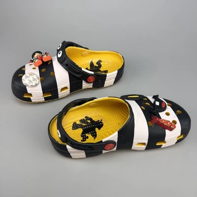 Crocs McDonalds Hamburguesa Zueco Zapatos Mujer 5 Mujer 7 Negro Blanco Jibbitz Foto 1 de 4