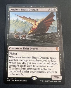 Antiguo dragón de latón Magic The Gathering Baldur's Gate Mythic 111 casi nuevo - Imagen 1 de 6