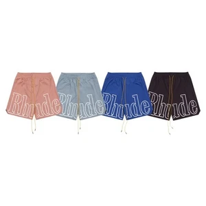 New RHUDE letter-printed drawstring hip-hop casual pants five-point shorts - Picture 1 of 19