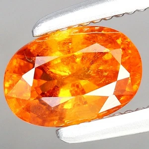 0.76ct 6x4mm Oval Natural Namibian Orange Spessartite Garnet, Africa Gemstone - Picture 1 of 4