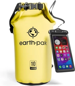 Earth Pak Waterproof Dry Bag with Roll Top & Phone Case - Picture 1 of 5