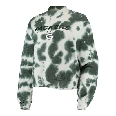 Sudadera pulóver recortada tie-dye para mujer Green Bay Packers, comida chatarra, talla M Foto 1 de 4