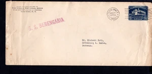 1933 New York USA Commercial SS Berengaria Cover To OFFENBURG Germany - Picture 1 of 2