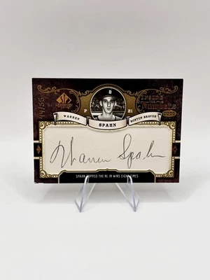 2007 Upper Deck SP Legendary Cuts WARREN SPAHN Cut Auto 44/55 Boston Braves HOF - Image 1 of 4