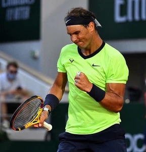 (M) Top da tennis Nike Court Dri-Fit ADV Rafa Nadal 2021 Open di Francia ~ CV2802-345 - Foto 1 di 10