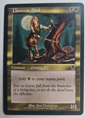 MTG Magic The Gathering Card Llanowar Dead Creature Zombie Elf Apolcalypse  - Image 1 of 2