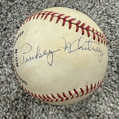 Pinkey  Whitney (died 1987) PSA 1928-1939 Signed Baseball Philadelphia Phillies - Image 1 of 3