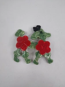 Lea Stein Paris Pudel Hund Brosche 70er Vintage - Bild 1 von 9