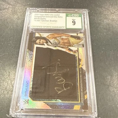 2020 Topps WWE Fully Loaded Autographed Oversized Mat Relics Bayley 50/199 - Image 1 of 4
