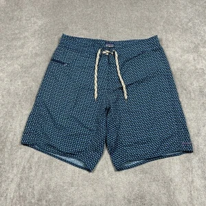 Bañador Patagonia Wavefarer Board Shorts Para Hombre 35 x 10 Azul Geométrico Playa - Imagen 1 de 8