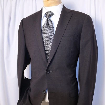 ERMENEGILDO ZEGNA Zzegna Dark Gray Wool 2 Buttons Men Jacket Coat Size 42 L - Image 1 of 4