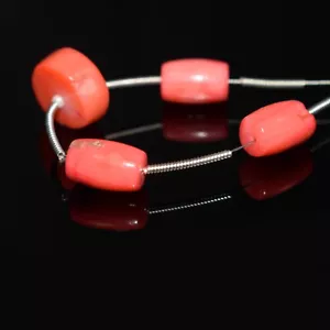Cuentas sueltas de 3" con forma de tubo liso de coral AAA natural para hacer joyas - Imagen 1 de 3